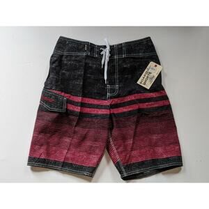 RS Surf Board Swim Shorts Size 32 Red Black Mens New -0820G22